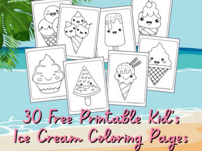 Cute Ice Cream Coloring Pages For Kids