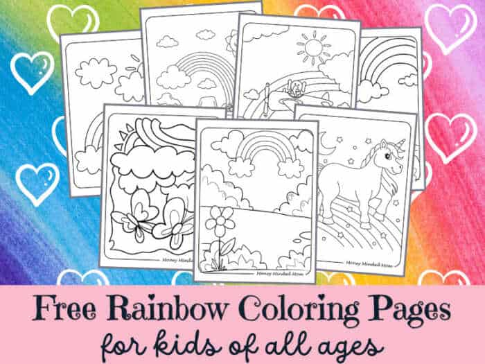 Free Rainbow Coloring Pages for Kids of all Ages